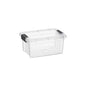 Superio Clear Plastic Storage Bin with Lid, 3.5 Qt, Non-Toxic, BPA Free, Odor Free, Organizer Storage Box, Stackable Plastic Tote for Home, Garage, School, and Office, X-Small - size: 9.75" x 6.6" x 4.75"
