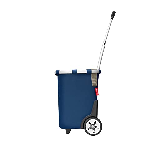 reisenthel carrycruiser Dark Blue - Portable Shopping Trolley with Sturdy Aluminum Frame, Shoulder Strap and Removable mesh Inner Bag -Water-Repellent - color: Dark Blue