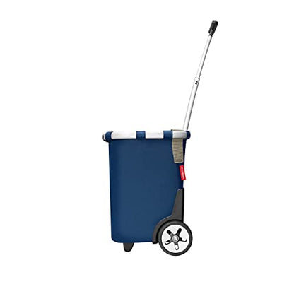reisenthel carrycruiser Dark Blue - Portable Shopping Trolley with Sturdy Aluminum Frame, Shoulder Strap and Removable mesh Inner Bag -Water-Repellent - color: Dark Blue