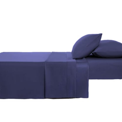 Kingnex Queen Sleeper Sofa Bed Sheets for 60x74 Pull Out Sofa Bed with 4-6 Deep Pocket Soft Double Brushed 1800 Microfiber 4 Piece Bedding Set Navy - color: Navy, size: Sleeper Sofa Queen