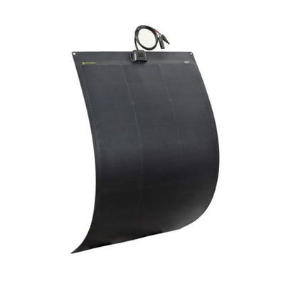 LensunSolar Flexible Solar Panel 130W 12V ETFE,42.9in x 23.2in Semi-Flexible Bendable Mono Solar Panel High Efficiency 130 Watt for RV Van Roof TopCamping Home Boat Marin - size: 130W/23.2in x 42.9in