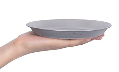 Boundless Voyage Titanium Dish Plate Bowl Set with Carry Bag Outdoor Camping Pan Campfire Tableware Cookware Mess Kit for Food Fruit Sauce (1pc 1111T) - color: 1pc 1111T