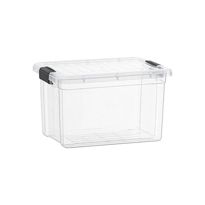 Superio Deep Storage Organizer Bin with Lid X-Deep Small Clear Storage Box with Latch for Home, Kitchen, Garage- Store, Food, Supplies, and Hair Accessories (4.75 Quart) - size: 4.75 Qt
