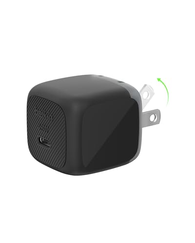 Belkin USB C Charger Block Fast Charging 45W - PD3.1 PPS Super Fast Charging - Samsung Galaxy S25-S26, iPhone 17, Air, Pro, Pro Max, AirPods, Apple Watch, Google Pixel 10, Nintendo Switch, etc - Black - color: Black, style: Single Pack