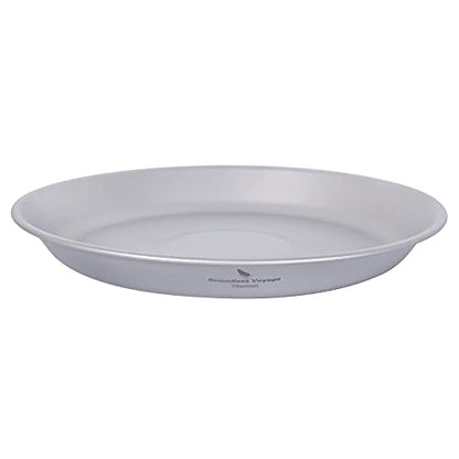 Boundless Voyage Titanium Dish Plate Bowl Set with Carry Bag Outdoor Camping Pan Campfire Tableware Cookware Mess Kit for Food Fruit Sauce (1pc 1111T) - color: 1pc 1111T