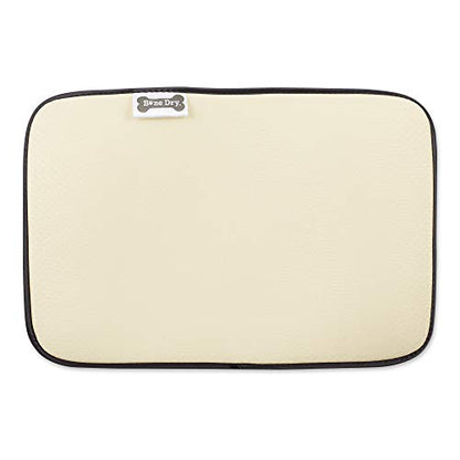 Bone Dry Machine Washable, Ultra Absorbent Pet Mat, 12x18, Aqua/Off-White Lattice - color: Aqua/Off-White Lattice, size: 12"L x 18"W