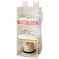 MAX Houser 3-Shelf Hanging Closet Organizer with 2 Velcro, Beige | Hanging Sweater Organizer, Foldable Hanging Shelves for Closet - color: Beige