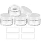 1 oz Glass Jars with Lids & Inner Liners, 4 Pack Small Glass Jars Thick Round Airtight Travel Containers for Cosmetics Cream Lotions Powders | Essential oil Beauty Products | Candle Making Jar - color: 1 oz Clear-White Lid