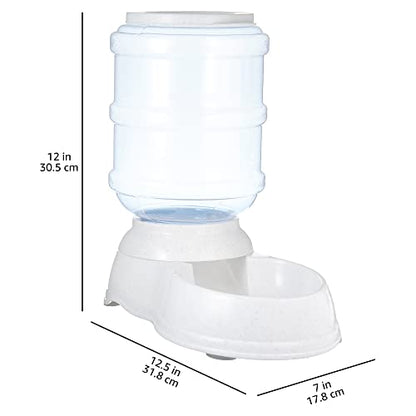 Amazon Basics Gravity Pet Food Feeder for Dogs and Cats, Easy to Clean, Easy to Fill, Removable Lid, 152fl.oz Capacity, Small - size: Small, style: Feeder