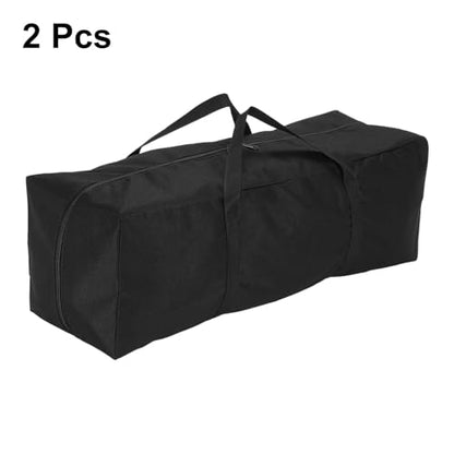 HARFINGTON 2pcs Camping Chair Replacement Bag 23.6" x 7.9" Folding Chair Carry Bag Oxford Cloth Storage Tent Bag with Handle Strap for Travel Outdoor Camping Sports, Black - size: 23.6" x 7.9"