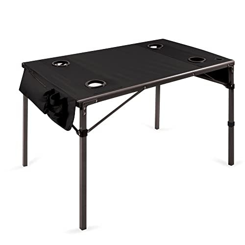 PICNIC TIME NCAA Virginia Cavaliers Travel Table Portable Folding Table, Camping Table, Outdoor Table with Carry Bag, (Black)