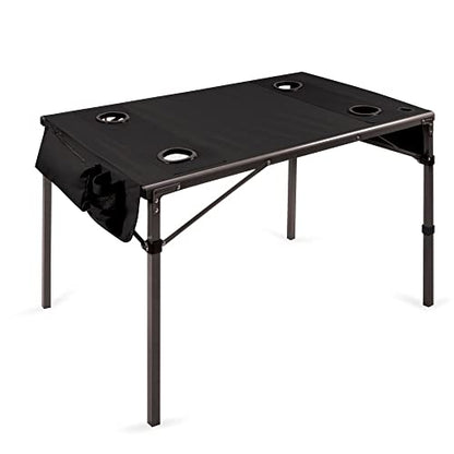 PICNIC TIME NCAA Virginia Cavaliers Travel Table Portable Folding Table, Camping Table, Outdoor Table with Carry Bag, (Black)
