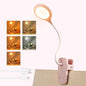 Akynite Desk Lamp LED Clip on Light, 5 Modes 5 Brightness Dimmable Clamp Light, Rechargeable Battery Flexible Clip on Reading Lamp for Bed Headboard Bunk Bed at Night for Kids (Pink) - color: Pink
