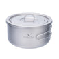 Boundless Voyage Titanium Pot Multifunctional Cooker Ultralight Camping Pot with Handle & Lid Outdoor Open Fire Cookware for Backpacking, Hiking, Bushcraft Cooking Ti2041C
