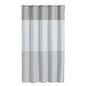 Polyester RV Shower Curtain, Fluorine-Free Waterproof, Taupe Horizontal Stripes, 10 Metal Grommets, 12 Hooks Included, 54x69 Inch for Camper Small Bathroom
