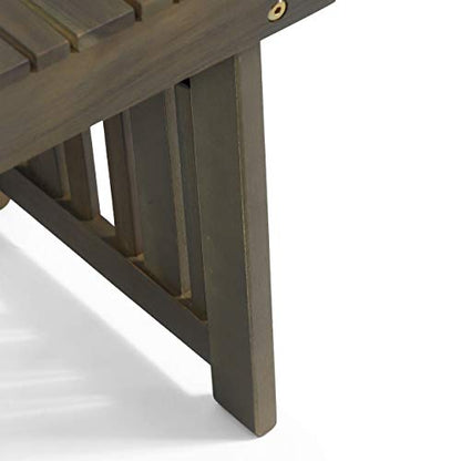 Christopher Knight Home Howard Outdoor Acacia Wood Folding Side Table, Gray Finish - color: Gray Finish