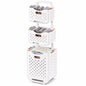 Collapsible Laundry Basket Organizer, 3-Tier Foldable Laundry Sorter with Wheels & Wall Mount, Space-Saving Slim Laundry Hamper with Removable Bins,100L Capacity for Bathroom, Dorm & Small Spaces - size: 3-Tier