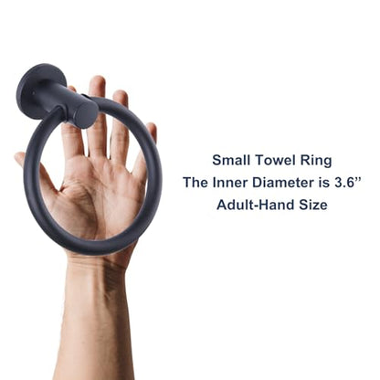 Magnetic Towel Holder for Refrigerator, Magnet Towel Ring Hand Towel Bar Hook Hanger for Fridge, Kitchen Dishwasher, Stove, Oven, Sink, Laundry Washer, Dryer, Black