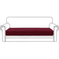 ZNSAYOTX Stretch Cushion Covers Sofa Cushion Couch Seat Covers Slipcovers Soft Replacement Unique Pattern Furniture Protector with Elastic Bottom (Wine Red, 1 Pc 3-Seat Cushion Cover) - color: Wine Red, size: 1 Cushion Sofa