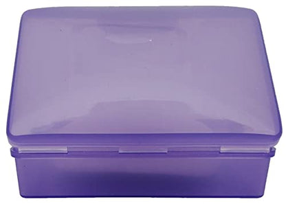 American Comb: Soap Box - Made in The USA - Travel Soapbox with Hinged Lid and Secure Latch Durable Storage Container - Purple - color: Purple