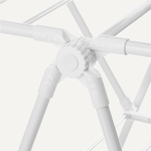 Amazon Basics Foldable Space-Saving 4-Wing Metal Clothes Drying Rack, 61x23.6x49.6 inches, White - size: 61x23.6x49.6 inches