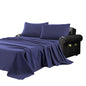 Kingnex Queen Sleeper Sofa Bed Sheets for 60x74 Pull Out Sofa Bed with 4-6 Deep Pocket Soft Double Brushed 1800 Microfiber 4 Piece Bedding Set Navy - color: Navy, size: Sleeper Sofa Queen