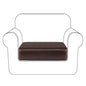 Faux Leather Couch Cushion Covers, Waterproof Sofa Cushion Slipcovers, Elastic RV Chair Seat Covers for Settee Seater, PU Leather Sofa Slipcovers Replacement Living Room (Chair Cushion, Chocolate) - color: Chocolate, size: Chair Cushion