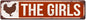 The Girls Chicken Coop Sign - Rustic tin Sign, 16x4 Inches - color: tin sign009, size: 4x16 inch