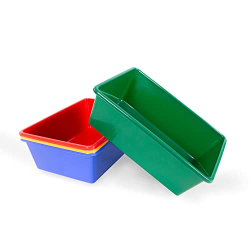 UNiPLAY Large Stackable Storage Bins for Closet Organizers, Food Organizer Bins, Pantry Storage and Toy Storage Organizer, Primary (4-Pack) - color: Primary, size: Large
