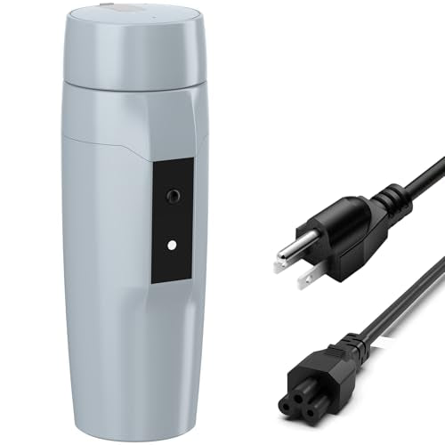 Portable Electric Kettle Boiler, Small Electric Travel Kettle, 300W Fast Water Heater, Mini Electric Tea Coffee Mug for Hotels/Offices/RVs, Automatic Shut-Off & Restart, Elegant Gray - color: Gray 110V/350ml