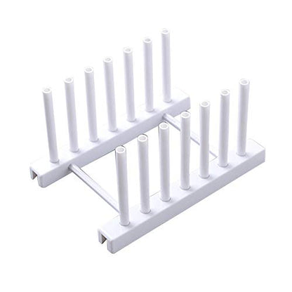 Rengue Dish Drying Rack, Stand, ABS Material, Space Saving, 17x12x9.5cm, Grey and White Dish Drying Rack, Removable Plate Draining Nan Kitchen (White) - color: White