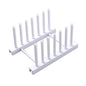 Rengue Dish Drying Rack, Stand, ABS Material, Space Saving, 17x12x9.5cm, Grey and White Dish Drying Rack, Removable Plate Draining Nan Kitchen (White) - color: White