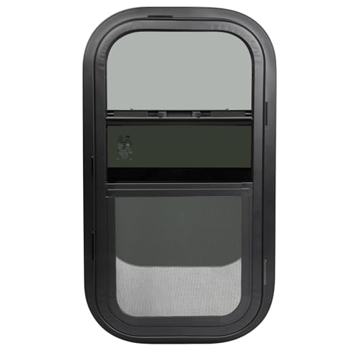 RV Window,Camper Replacement Vertical Sliding RV Window for Cargo Trailer Utility Travel Trailer Cargo Van Truck SUV 14" W x 22" H,Fit 15/16" or 1-3/8" Thick Wall,Allow Error 1/16",DOT Approved - size: 14"W x 22"H