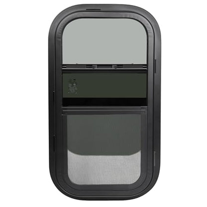 RV Window,Camper Replacement Vertical Sliding RV Window for Cargo Trailer Utility Travel Trailer Cargo Van Truck SUV 14" W x 22" H,Fit 15/16" or 1-3/8" Thick Wall,Allow Error 1/16",DOT Approved - size: 14"W x 22"H