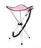 Folding Camping Stool,16.5" Folding Camping Chairs,Portable Tripod Seat,Outdoor Travel Tall Chair for Camping Walking Hunting Hiking Fishing Mountaineering Picnic Beach BBQ Garden Lawn(Pink) - color: Pink