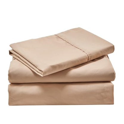 Kingnex 30x75x9 RV Bunk Sheets Set for Narrow Twin Bed Soft Brushed 1800 Microfiber 3 Piece Bedding Set Includes 1 Cot Size Fitted Sheet 1 Flat Sheet 1 Pillowcase Cot Beige - color: Beige, size: Cot 30x75 RV Bunk Set