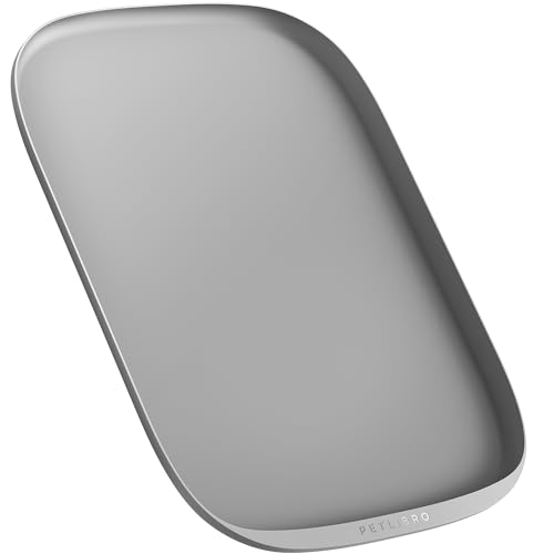 PETLIBRO Dog Food Mat, Safety Silicone Cat Food Mat for Feeder & Fountain, Waterproof Dog Bowl Mat, Raised Edge Spill Protection Floor, Cove Feeding Mat for AF005, AF103 Single Tray, AF203 Single Tray - color: Grey, size: S-17.7"x12"