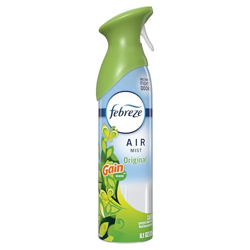 Febreze Air Mist, Air Freshener Spray, Odor Fighting Room Spray, Deodorizer for Home Bathroom Kitchen Office Apartment Dorm Room Classroom, Gain Original Scent, 8.1oz (Pack of 6) - style: Gain Original