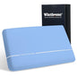 Winthome Memory Foam Pillow, Two-Sided Soft and Firm Neck Pillow for Sleeping, Suitable for Side, Back and Stomach Sleepers with Washable Cover - color: Blue