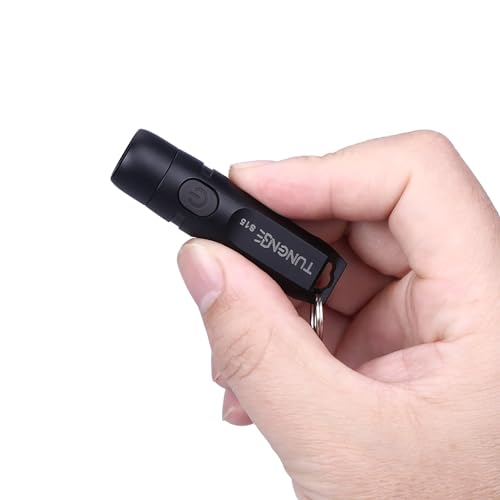 Rechargeable Keychain Flashlights, 650 High Lumens EDC Pocket Flashlights, Mini Flashlight Be Used for Camping Outdoors Emergency（Black） - color: Black