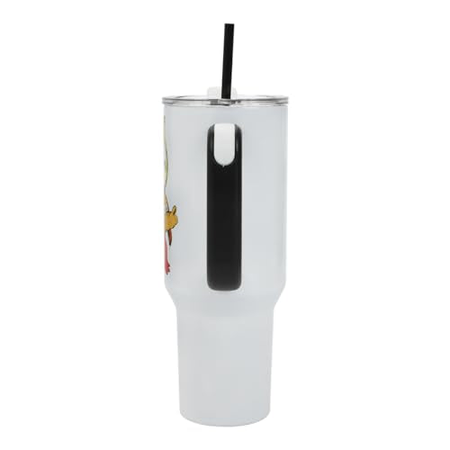 Bioworld The Grinch Max 40 Oz White Stainless Steel Tumbler with Handle - color: The Grinch Max
