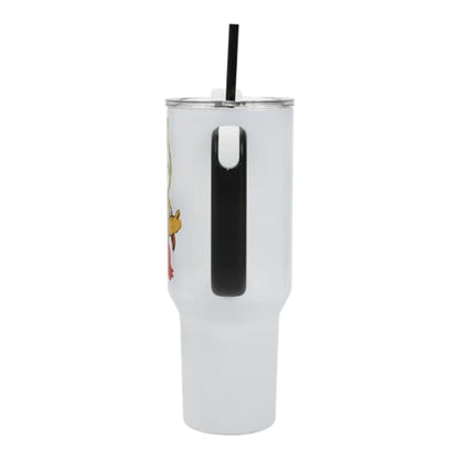 Bioworld The Grinch Max 40 Oz White Stainless Steel Tumbler with Handle - color: The Grinch Max