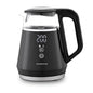 OVENTE 1L Small Electric Kettle with 5 Temperature Preset, Digital Display, 5Hr Keep Warm, Auto Shut-Off, Double-Wall Cool Touch Exterior, Borosilicate Glass,1500W BPA Free Water Boiler, Black KD95B - color: Black