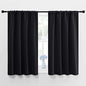 NICETOWN Black Blackout Curtains and Drapes 48 inches Long, Privacy RV Draperies for Small Windows, Thermal Insulated Curtain Panels (42" Wide, 2 Panels) - color: Black, size: 42"W x 48"L (Pack of 2)