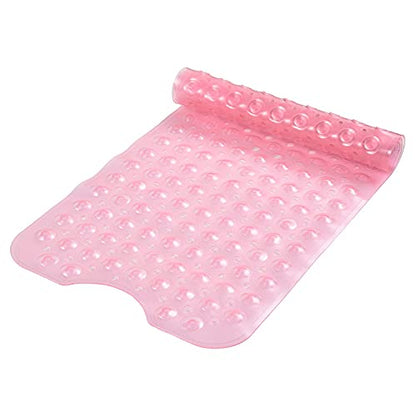 Sheepping Baby Bath Mat for Tub Non Slip Extra Long Cover Bathtub Mat for Toddler Kids 40 X 16 Inch - Eco Friendly Infant Bath Tub Mat with 200 Big Suction Cups,Machine Washable Shower Mat - color: Pink