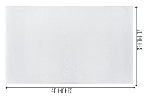 12 Pack White 100% Cotton Bath Towels, 20x40 Inches, Lightweight, Quick Drying, Commercial Grade, Gym, Salon, Spa & Hair - color: White, size: BATH TOWEL PACK OF 12 20X40