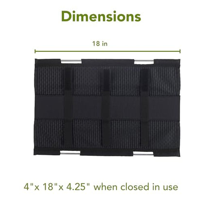 PERFECT POSTURE Mini Mesh Cable Organizer – Clamp-Mounted Under Desk Cable Management System, Flexible Mesh & Standing Desk Compatible – Black, 19” (1-Pack) - color: Black, size: 19" 1 Pack