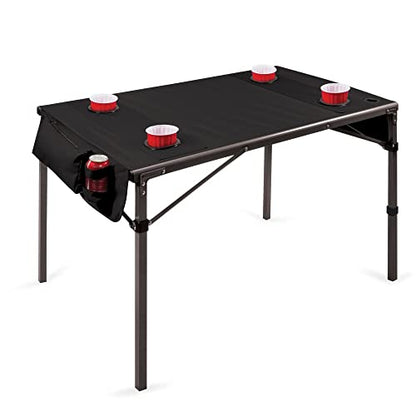 PICNIC TIME NCAA Virginia Cavaliers Travel Table Portable Folding Table, Camping Table, Outdoor Table with Carry Bag, (Black)