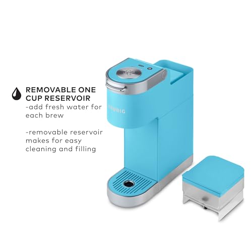 Keurig K-Mini Plus Single Serve K-Cup Pod Coffee Maker, with 6 to 12oz Brew Size, Stores up to 9 K-Cup Pods, Travel Mug Friendly, Cool Aqua - color: Cool Aqua