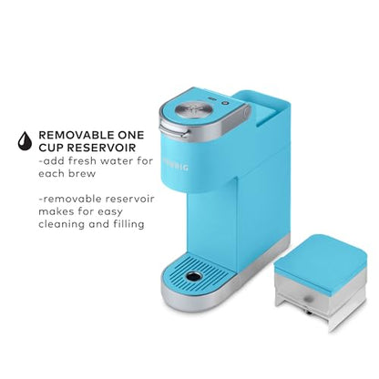 Keurig K-Mini Plus Single Serve K-Cup Pod Coffee Maker, with 6 to 12oz Brew Size, Stores up to 9 K-Cup Pods, Travel Mug Friendly, Cool Aqua - color: Cool Aqua